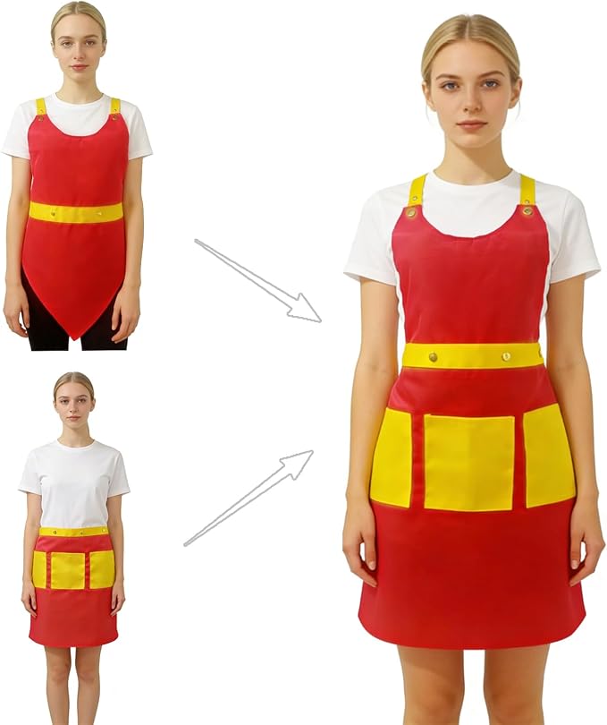 Server Aprons For Women Men With 3 Pockets, 2pc Set, Waterproof Apron For Kitchen Cooking Waitress Gardening Art Work by Unknown