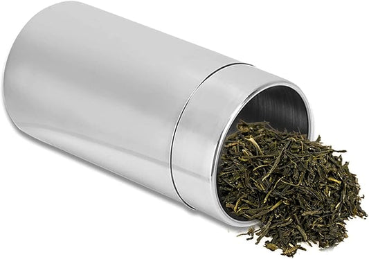 Agatige Tea Tin for Loose Tea, Stainless Steel Coffee Storage Container Kitchen Canisters 400ml 13oz/550ml 18oz(L)