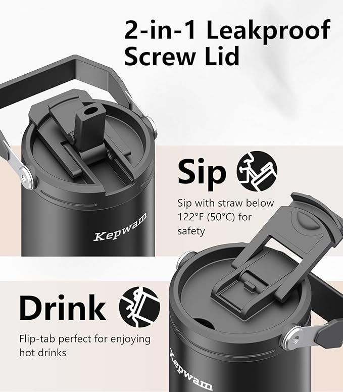 Kepwam T3 Self-Heating Travel Mug 20oz, Temperature-Controlled Coffee Warmer Mug, Smart Travel Coffee Mug Keep Coffee Drinks Hot, Heated Mug Great for Driver Outdoor Fits Car Cup Holders