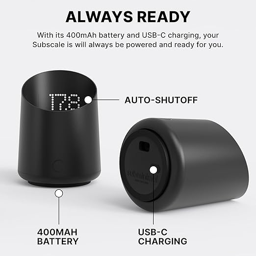 Subminimal Subscale Digital Dosing Cup with LED Display – Sleek & Precise Scale - Dosing & Brewing Accessories, Measures Coffee Grounds for Espresso - Black