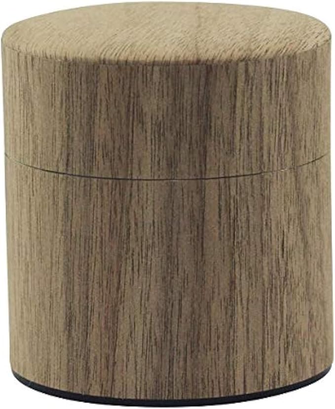 Natural Wood Tea Tin Canister : Walnut/Wide 3.5oz (100g), Japan