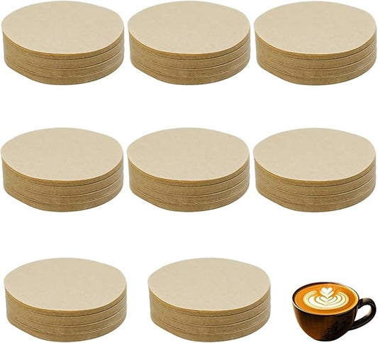 800 PCS Coffee Filter, 2.52 Inch Unbleached Round Coffee Paper Filter, Disposable Paper Filters for Aeropress Mocha Pot Espresso Maker(64mm)