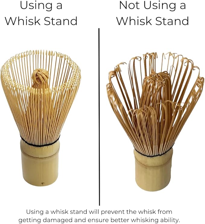Tenzo Premium White Porcelain Matcha Green Tea Whisk Stand for Making Cafe Quality Matcha Beverages at Home | Food Grade
