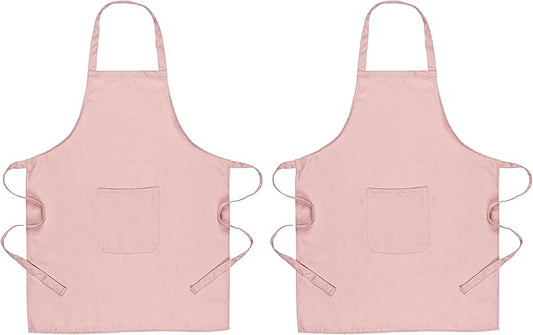 Bib Aprons- Mixed Color Apron with Pockets, for Kitchen Cooking Restaurant BBQ Painting Crafting by MIKIWELL