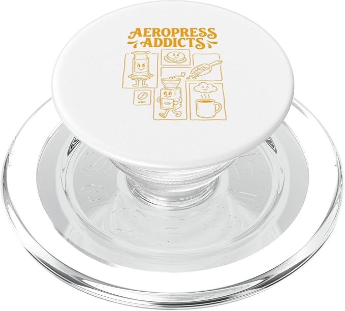 Kawaii Coffee Brewing Characters Shirts AeroPress Addicts PopSockets PopGrip for MagSafe