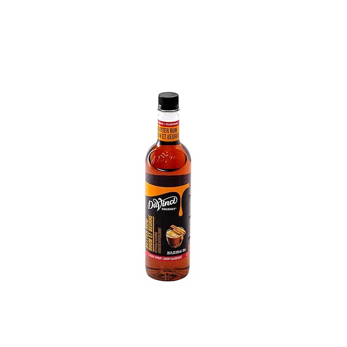 DaVinci Gourmet Butter Rum Syrup | 25.4 Fluid Ounce | Pack of 3 | Classic