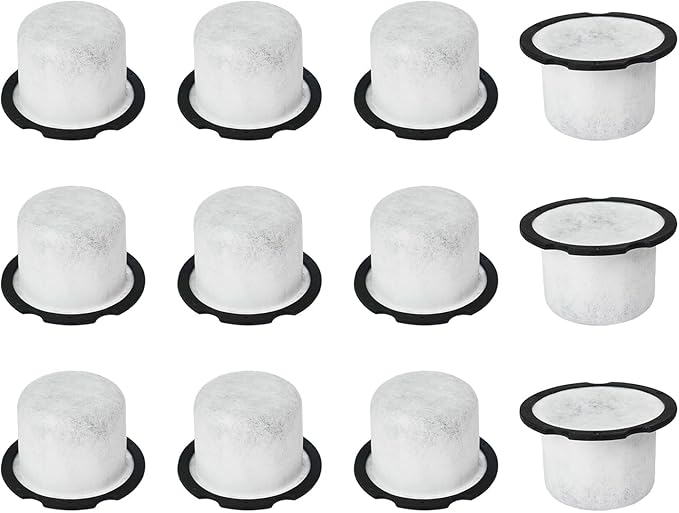 RAWILL 12PCS Water Filter Replacement, Compatible with Café and GE Profile Grind & Brew Machine, Coffee Maker Filters Charcoal for C7CGFLTR