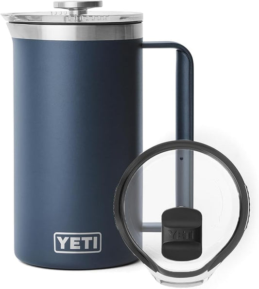 YETI Rambler 34 oz French Press with MagSlider Pitcher Lid Set, Navy