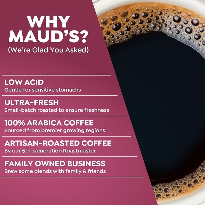 Maud's Original Coffee Pods Variety Pack, 80 ct, 9 Assorted Roasts, Dark & Medium Roast Coffee in Single Serve Pods – 100% Arabica Coffee, Compatible with Keurig K Cups Maker - Image 4