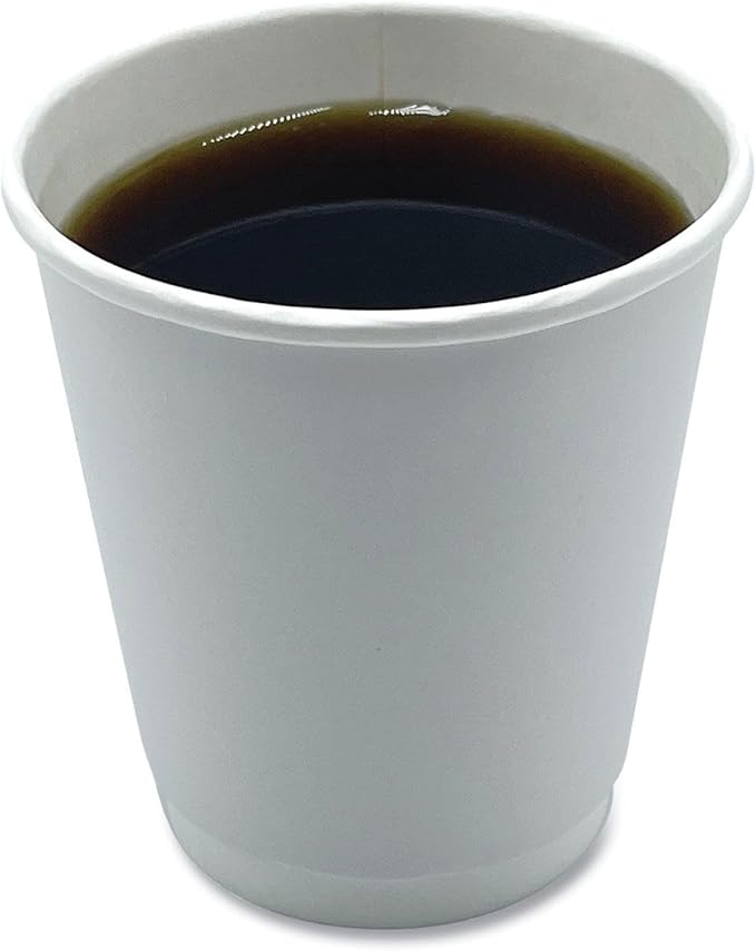 Boardwalk Paper Hot Cups, Double-Walled, 10 oz, White, 500/Carton