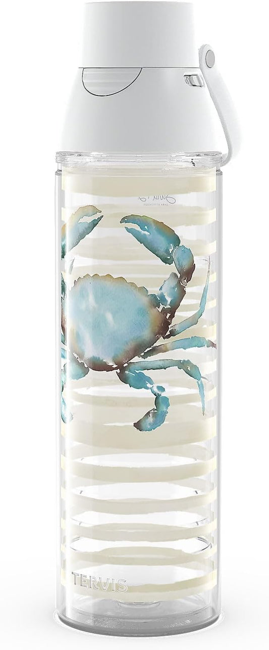 Tervis Venture Lite Sara Berrenson - Atlantic Crab Made in USA Double Walled Insulated Tumbler Travel Cup Keeps Drinks Cold & Hot,