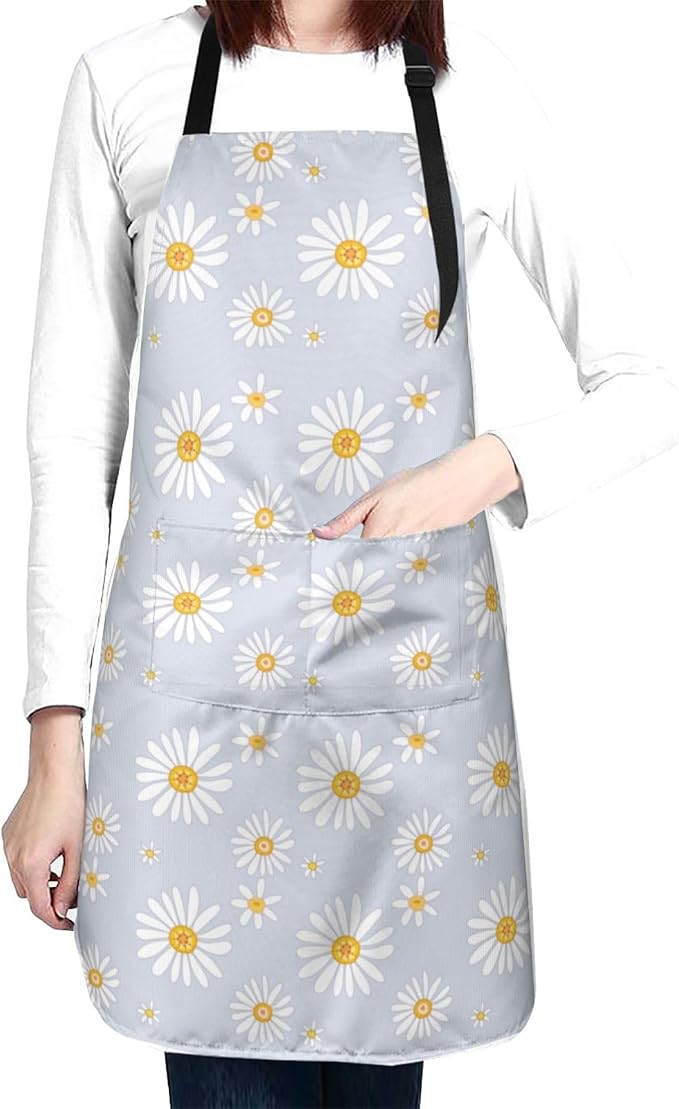 Perinsto Waterproof Apron With 2 Pockets Kitchen Chef Aprons Bibs For Cooking Baking Painting Gardening Grooming by Perinsto