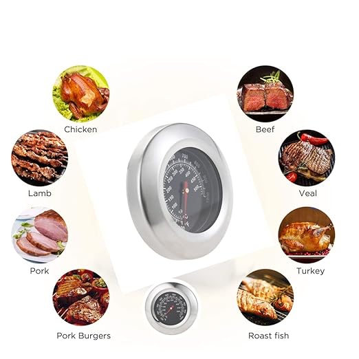3'' Thermometer Grill Accessories Grill BBQ Lid Thermometer Barbecue Pit Smoker Grill Thermometer Grill Thermometer Smoker Temp Gauge 100°F - 1000°F (50°C - 500°C) Thread M10