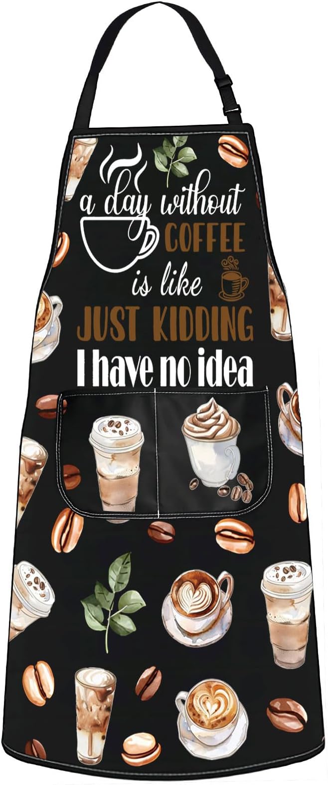 JNIAP Coffee Apron for Barista - Themed Apron for Coffee Shop, Server, Lover Gift
