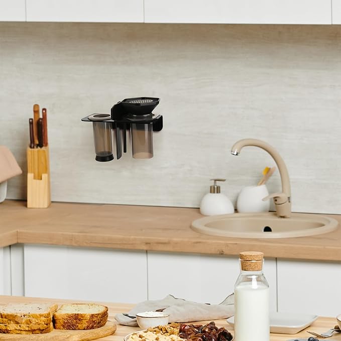 Beautyflier Wall-Mounted Holder for AeroPress Original Coffee Press, Durable Acrylic Stand Compatible with All-in-One French Press, Easy to Clean, Keep Coffee Press Set Organized (Holder Only)