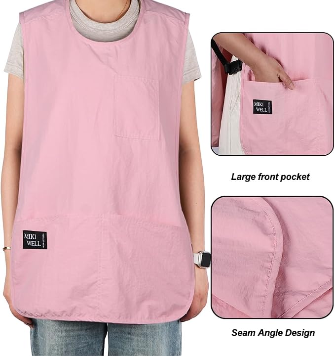 Waterproof Unisex Cobbler Apron with 4 Pockets Vest Style Ultralight Chef Waiter Work Overalls - Image 3