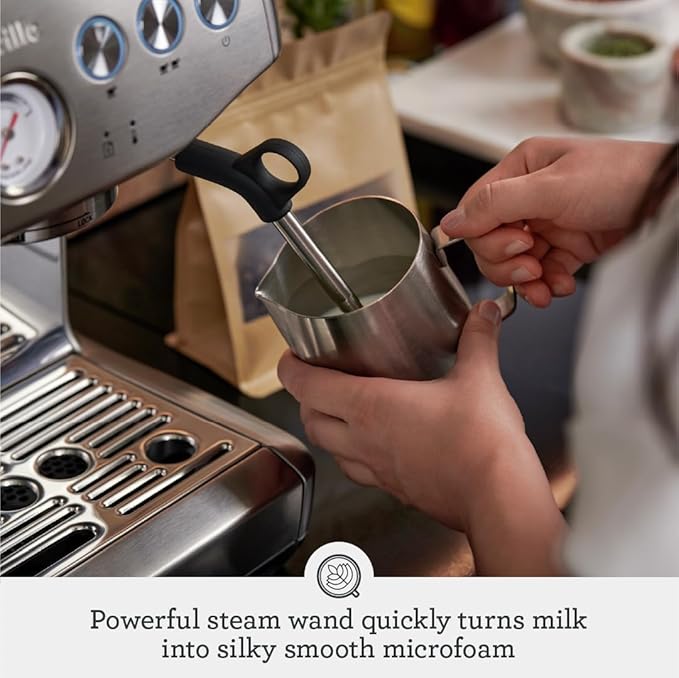 Breville Barista Express Impress Espresso Machine BES876BTR, Black Truffle