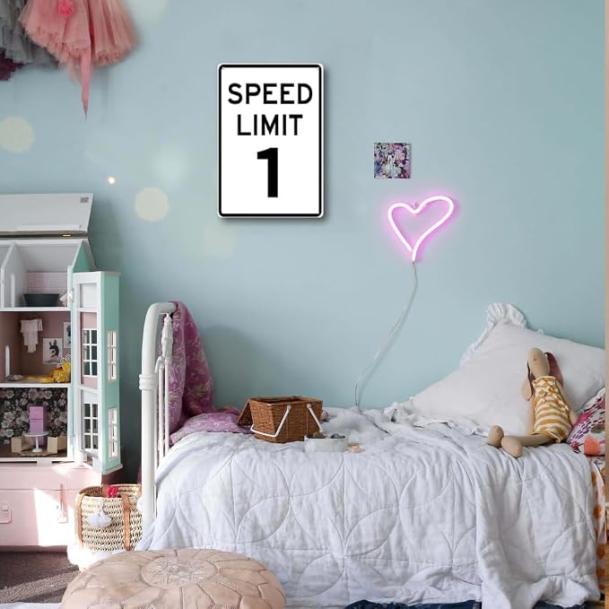 Speed Limit 1 Tin Sign – Funny Vintage Metal Wall Decor, Humor Warning Sign for Home, Garage, Bar, Man Cave, Party Decorations, Bachelor Party & Birthday Decor, Waterproof 12x8 Inch - Image 3