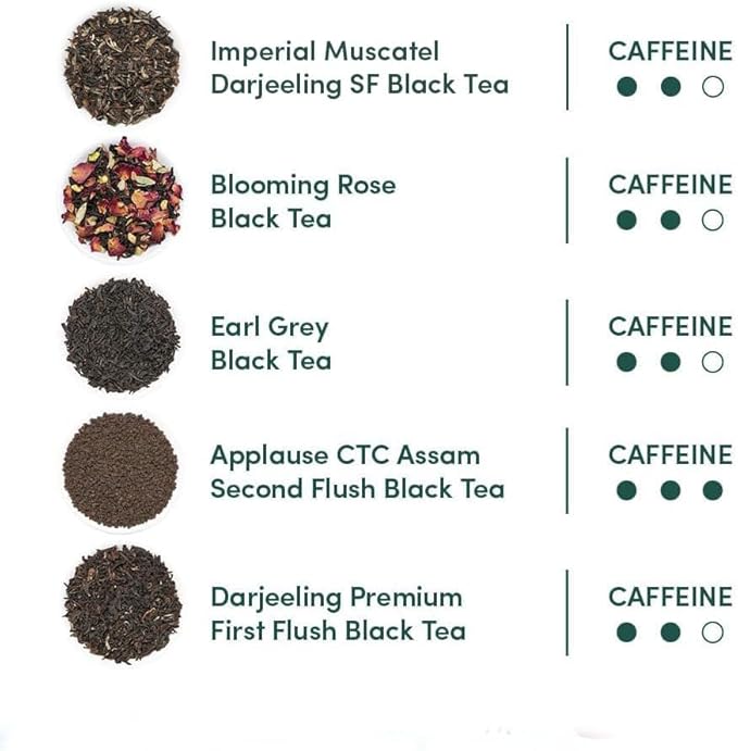 VAHDAM, Assorted Black Tea Loose Leaf Tea Gift Set (10 Flavors) Gift Ideas for Women & Men | Directly Sourced From Assam and Darjeeling | Resealable Ziplock Pouch