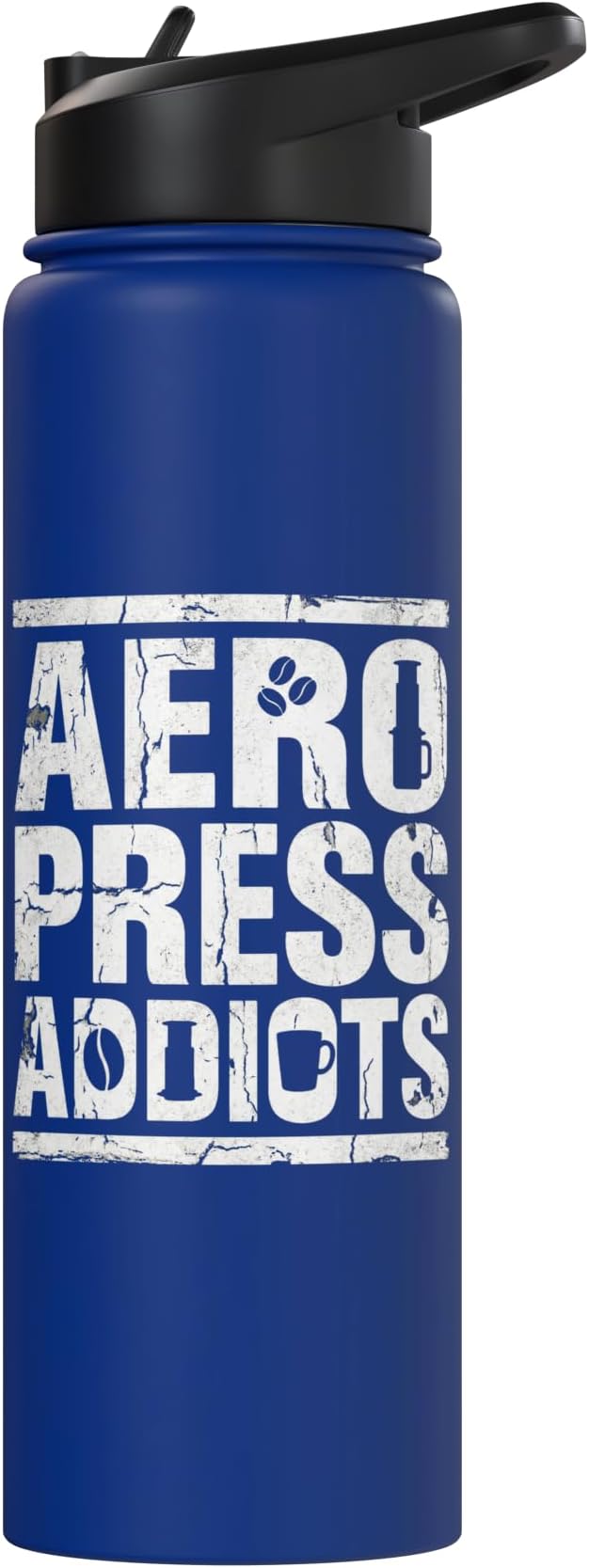 Bold AeroPress Coffee Addict Shirts AeroPress Addicts Stainless Steel Insulated Water Bottle