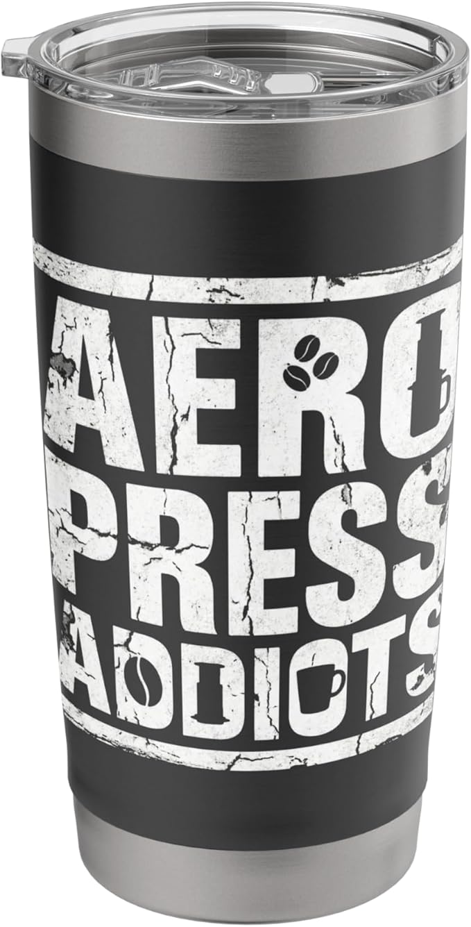 Bold AeroPress Coffee Addict Shirts AeroPress Addicts Stainless Steel Insulated Tumbler