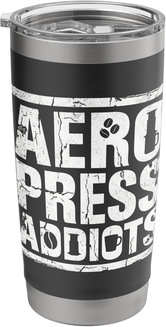 Bold AeroPress Coffee Addict Shirts AeroPress Addicts Stainless Steel Insulated Tumbler