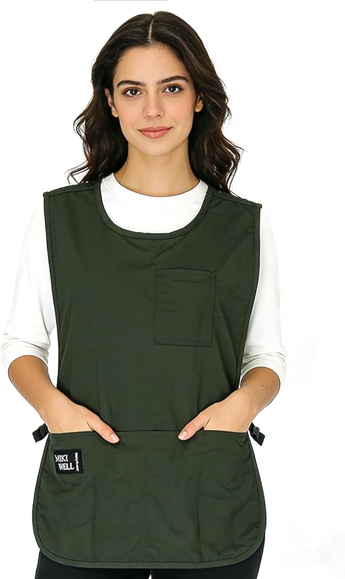 Waterproof Unisex Cobbler Apron with 4 Pockets Vest Style Ultralight Chef Waiter Work Overalls by MIKIWELL