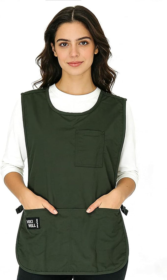 Waterproof Unisex Cobbler Apron with 4 Pockets Vest Style Ultralight Chef Waiter Work Overalls by MIKIWELL