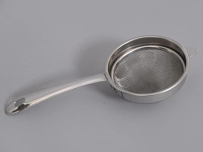 Stainless Steel Indian Tea Strainer Chai Chalni coffee Filter Coffee Strainer juice filter liquid strainer-set of 1