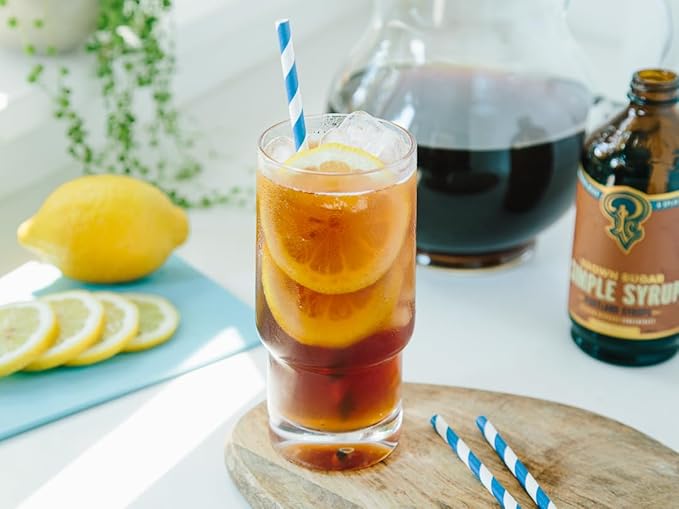 Portland Syrups Brown Sugar Simple Syrup - Drink Mix for Exceptional Cocktails, Simple Syrup for Cocktails, Sugar Syrup for Drinks, Simple Syrup for Coffee, Mocktails, Baking, 12 oz, 24 Servings, Pack of 1