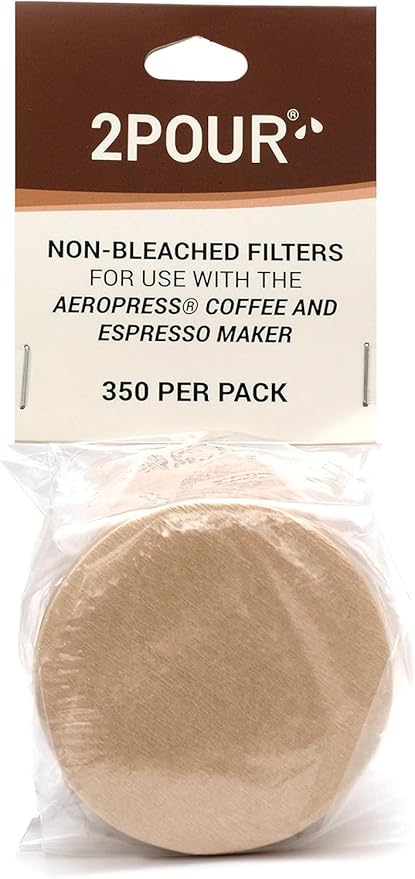 350x (1 Pack) Reusable Replacement Paper Filters Compatible With The Aeropress® Coffee Maker/Aeropress® Go - Vegan Non Bleached Natural - Free USA Shipping available!. (1)