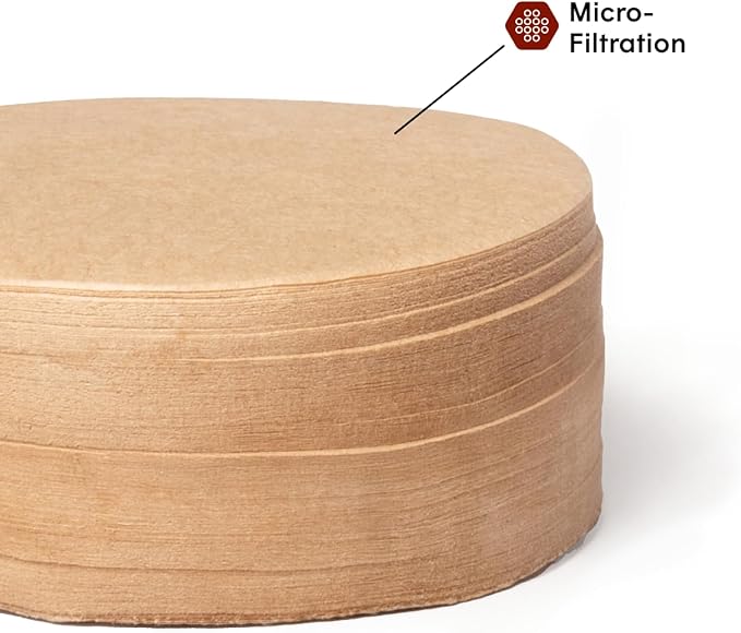 AeroPress XL Coffee Maker Natural Paper Micro-Filters – Round Replacement Coffee Filters, Unbleached, Compostable Paper Filters, Fits XL Size AeroPress Coffee Makers, 2 Pack (400 Count)
