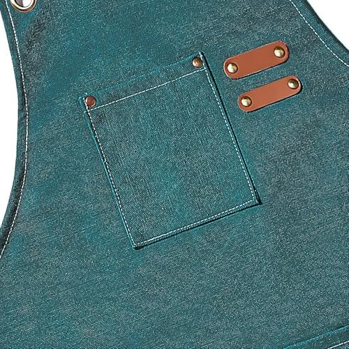 AFUN Aprons for Men Women with Large Pockets, 16-Ounce Cotton Canvas Cross Back Apron - Image 4
