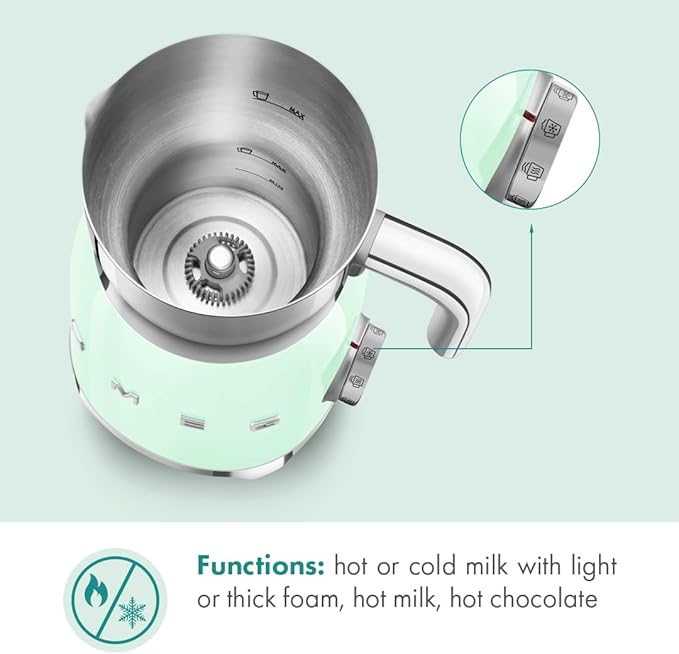 Smeg Milk Frother (Pastel Green)
