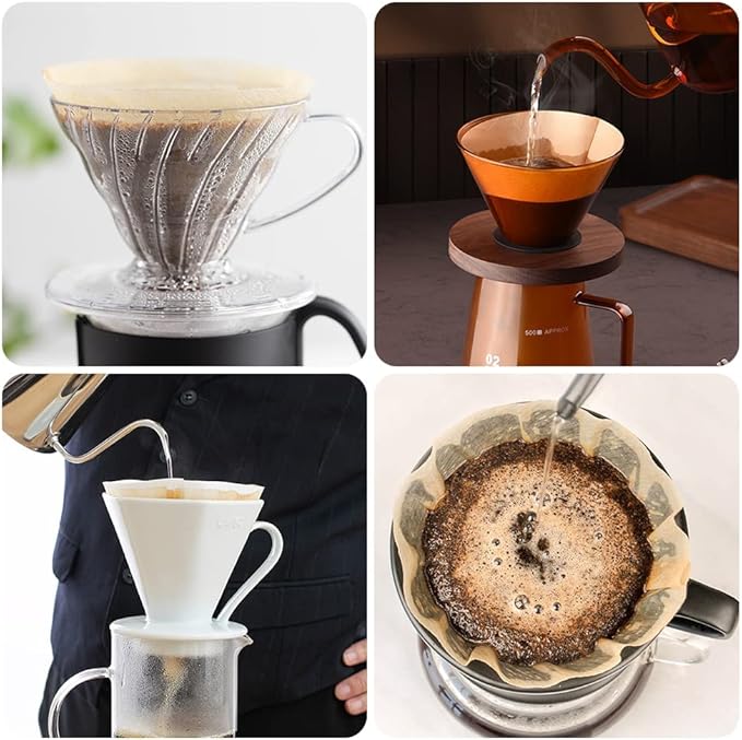 Coffee Filter 01,Set of 200 V01 Coffee Filters Size 01 Cone Coffee Filters Natural Unbleached Disposable Coffee Filter Paper For Pour Over Coffee Dripper and Coffee Maker(1-2 Cup)