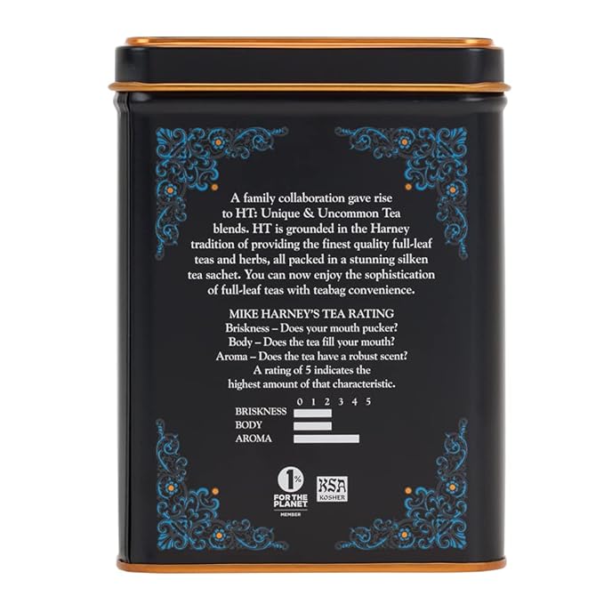 Harney & Sons Black Cask Bourbon Tea, 20 Sachets of Smoky Black Tea with Light Caramel Flavors (Pack of 2)