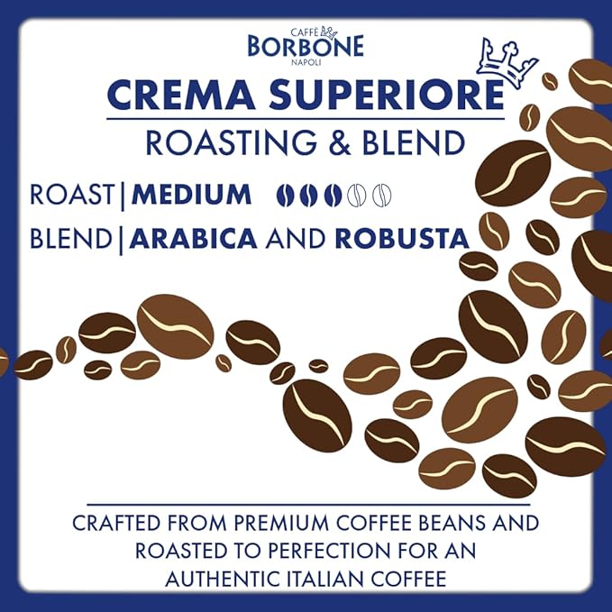 Caffè Borbone Crema Superiore Aluminum Capsules Compatible with Nespresso Original Machines, Medium Roast, 30 Count