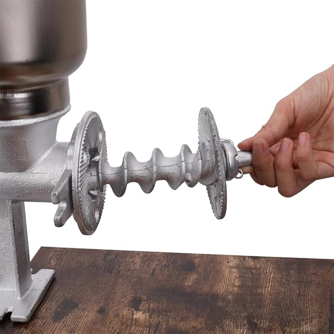Manual Grain Grinder for Home Use, Heavy Duty Cast Iron Hand Crank Mill with Clamp Base, Adjustable Grinding Coarseness for Corn, Coffee, Wheat, Rice, Pepper, Nuts