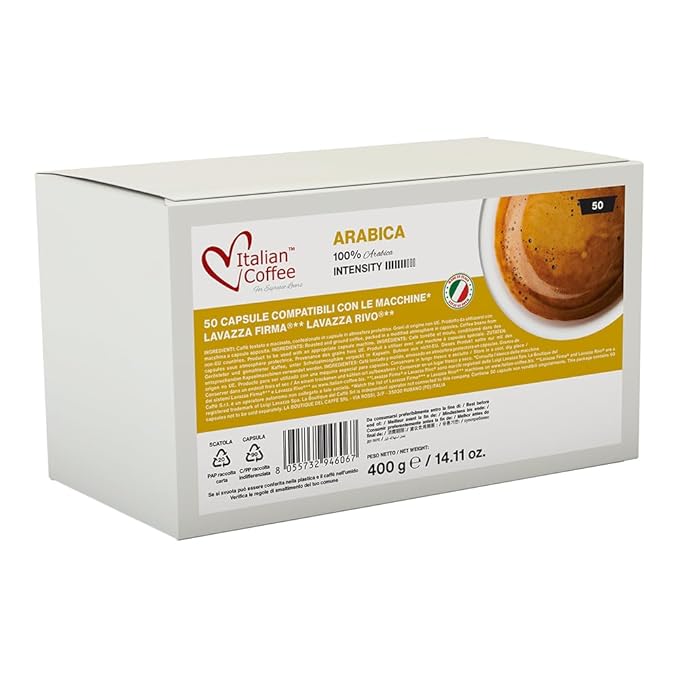 ITALIAN COFFEE FOR ESPRESSO LOVERS capsules compatible with RIVO machines (Arabica, 50)