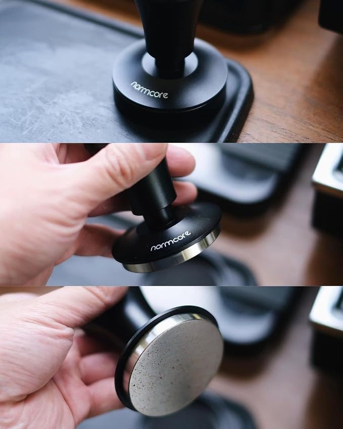 Normcore V4 Coffee Tamper 53.3mm - Spring-Loaded Tamper - Barista Espresso Tamper with 15lb / 25lb / 30lbs Replacement Springs - Anodized Aluminum Handle and Stand - Flat Base, Black - Image 3