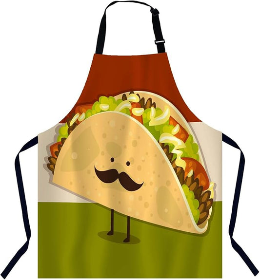 Cute Little Taco Chefs Apron, Cooking and Baking Apron for Men and Women, Kitchen Apron, Butchers Apron, BBQ & Catering Bibs by Unknown
