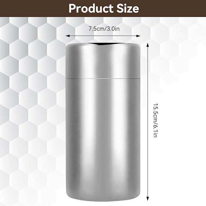 Agatige Tea Tin for Loose Tea, Stainless Steel Coffee Storage Container Kitchen Canisters 400ml 13oz/550ml 18oz(L)