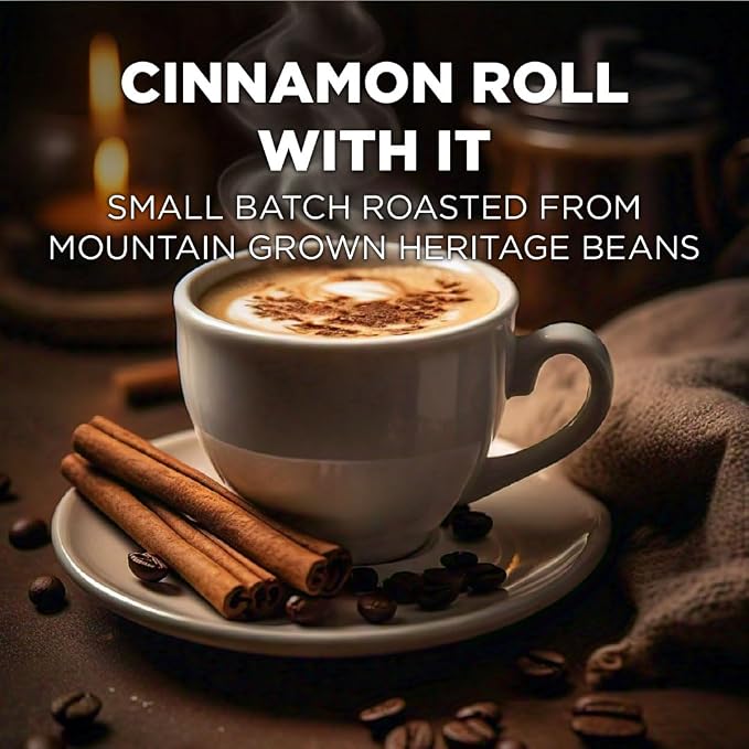 Maud's Cinnamon Roll Flavored Coffee Pods, 50 ct, Medium Roast Flavored Coffee in Single Serve Pods – 100% Arabica Beans, Compatible with Keurig K Cups Maker - Image 2