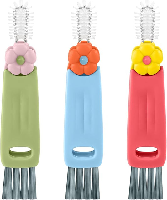 Wanme 3 in 1 Cup Lid Gap Cleaning Brush Set, Multifunctional Bottle Cleaning Brush, Cup Lid Gap Cleaner, Home Kitchen Crevice Brush Tools by Wanme