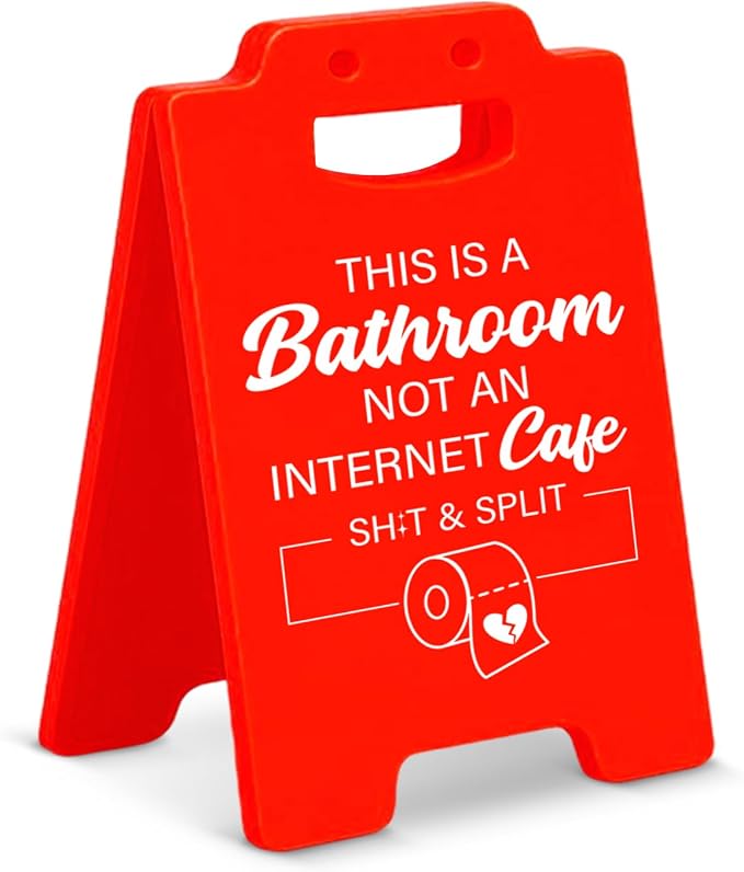Funny Sarcastic Bathroom Sign - This Is A Bathroom Not An Internet Cafe Toilet Restroom Cubicle Decor Sign by Unknown