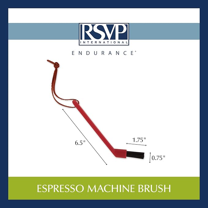RSVP International Espresso Coffee Kitchen Cleaning Tool, Machine Brush, Red - Image 7