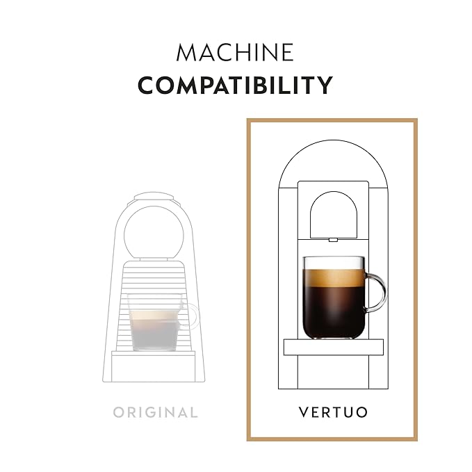 Nespresso Capsules Vertuo, Fortado Decaffeinato, Gran Lungo, 30-Count Coffee Pods, Brews 5.0 oz.
