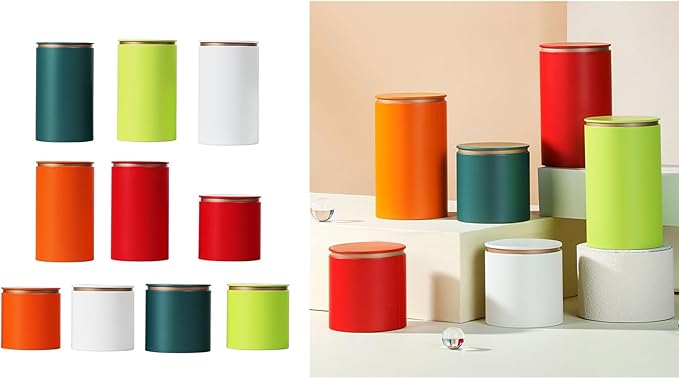 Tea Tin,Metal Tea Canister for Loose Leaf Tea Storage Coffee Storage Container Herbs Stash Jar Metal Tea Box Can Candy Holder