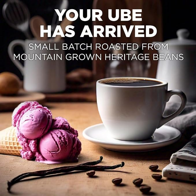 Maud's Vanilla Ube Flavored Coffee Pods, 18 ct, Medium Roast Flavored Coffee in Single Serve Pods – 100% Arabica Beans, Compatible with Keurig K Cups Maker - Image 2