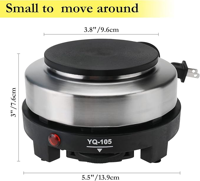 Hot Plate for Moka Pot,500W Small Electric Hot Plate,Mini Stove Portable Stove,Hot Burner Cooktop Electric Heater for Home Kitchen